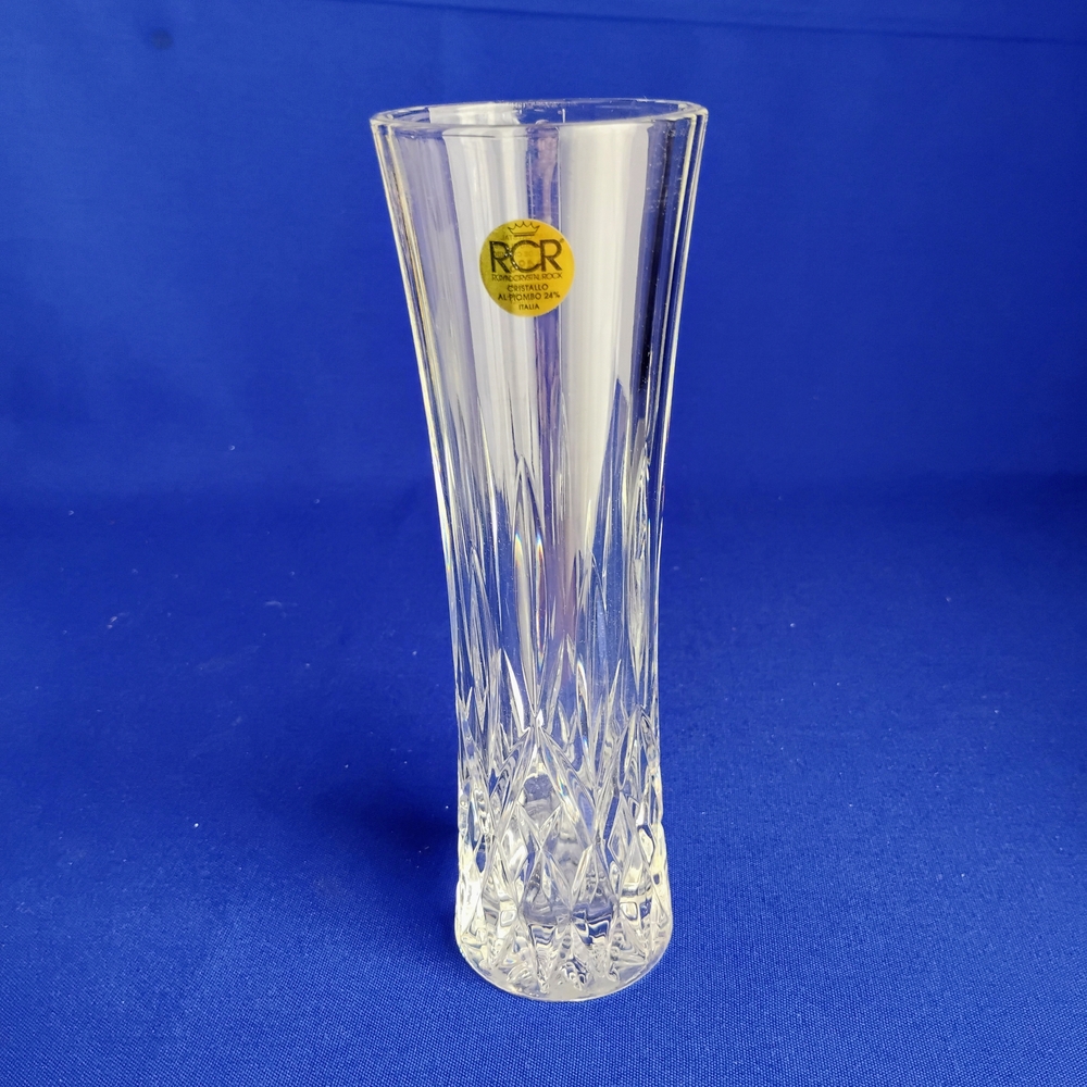 RCR Crystal Slim Vase 24%Lead Free